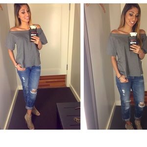 Banana republic off the shoulder top.