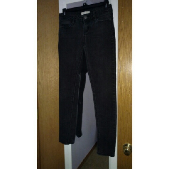 Black, super skinny, low-rise jeans
