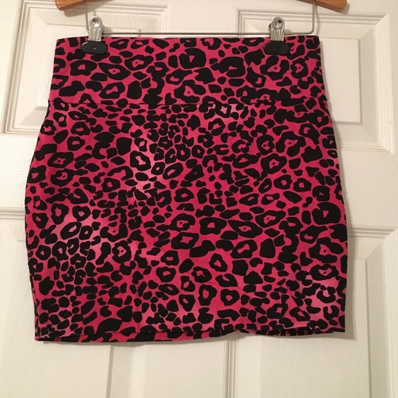 Pink Leopard Miniskirt