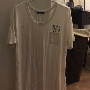 "I don't give a shit" oversized tee