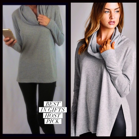 Sweaters - SALE‼️1 LEFT‼️Hi-Low Cowl Neck Sweater