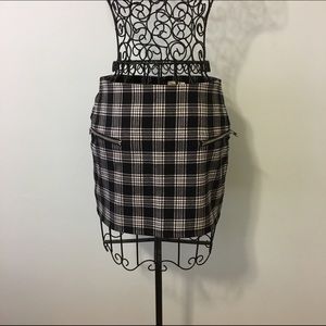 Plaid pencil skirt