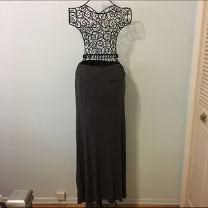 Grey maxi skirt