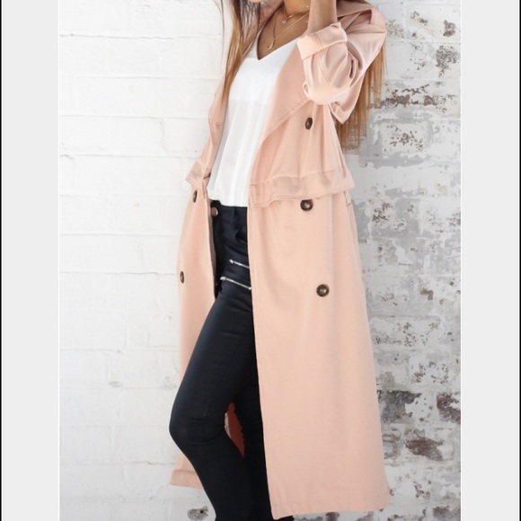 Showpo Blush Trench Coat - Picture 1 of 4