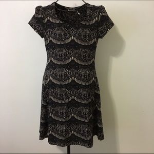 Black lace design dress