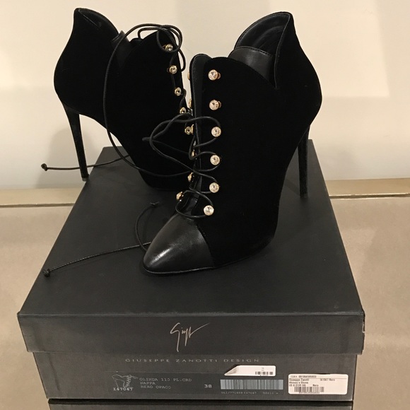 Giuseppe Zanotti Shoes - Giuseppe Zanotti velvet and leather booties NWT Giuseppe Zanotti Shoes - Giuseppe Zanotti velvet and leather booties NWT