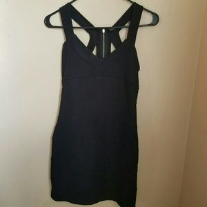 Sexy Black Mini Bandage Cutout Dress Large
