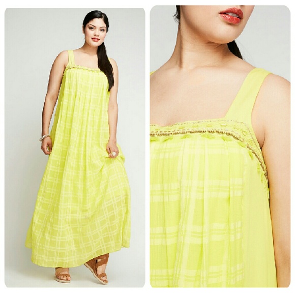 Lane Bryant Pleated Front Maxi Dress New 18