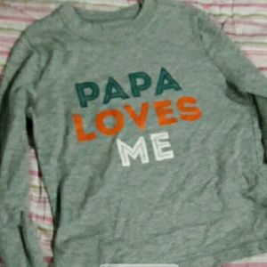 Grey long sleeve papa loves me.