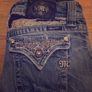 Lightly distressed miss me jeans (boot cut)