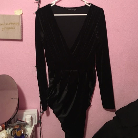Aaron black long sleeve dress
