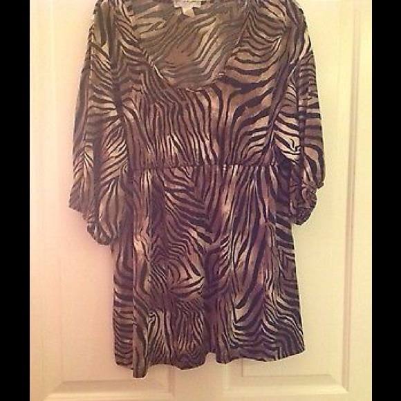 🐅 eXPReSSo Animal Print Top/Shirt ~ 2X ~ EUC🐅 - Picture 1 of 3