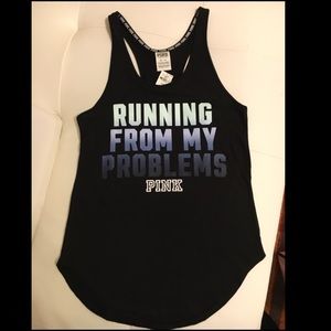 NEW VS PINK Y-BACK YOGA TANK XS