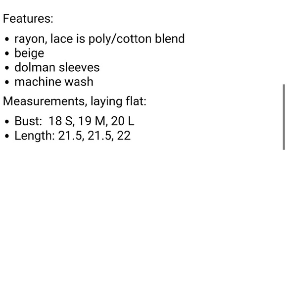 Coachella FAVE peasant top beige long sleeves lace - Picture 2 of 6