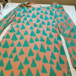 Apricot slit sleeve Retro chic mini