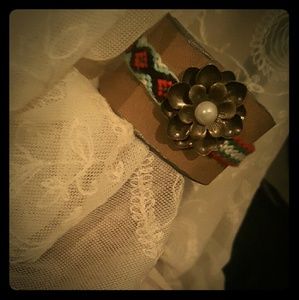 Boho Indian Inspired Leather Bracelet