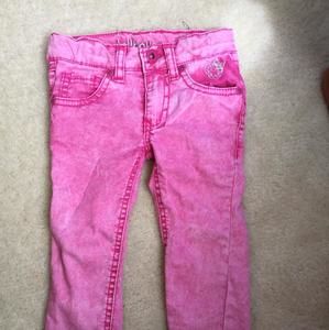 Pink Acid washed jeans