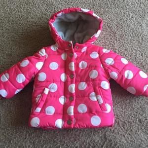 Carter's  Pink Polka Dot Coat