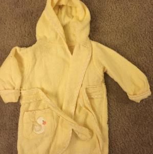 Terry cloth robe and booties