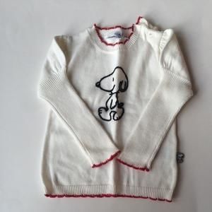 NWOT Snoopy White L/S Sweater-Size 12 months