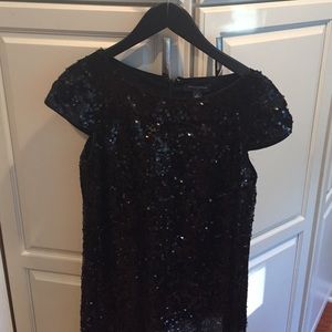 Black sequins cocktail dress