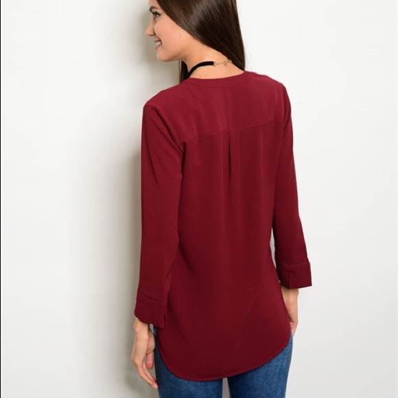 Clearance sale! Wine blouse - Picture 2 of 2