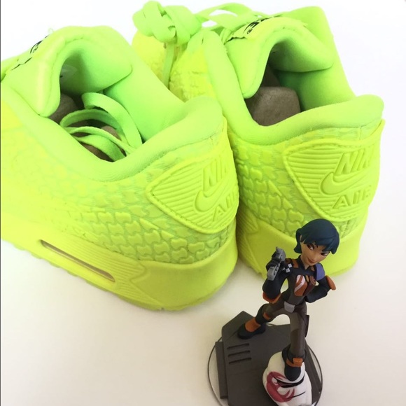 Women's Fluorescent green Nike air max 90 - Picture 3 of 4