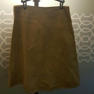Soft light tan suede skirt