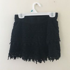 Black lace shorts