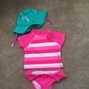 Circo 2 piece swim suit,  size 6-9m. Hat is optional