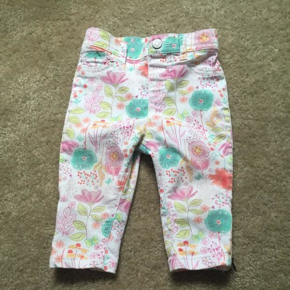 Cherokee brand flower design jeans (18m)
