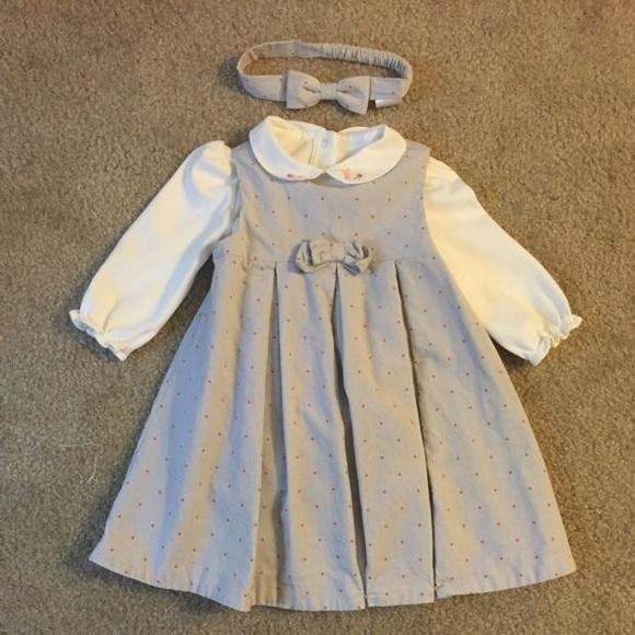Janie and Jack dress with matching headband (12-18m)