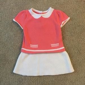 Janie and Jack short sleeve sweater dress (12-18m)