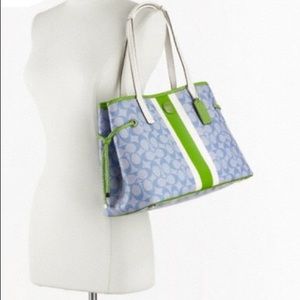 "Modeled" photo of coach PVC carry all.