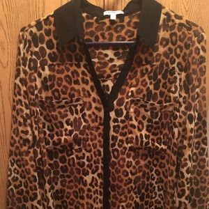 Express Original Fit Leopard Portofino Shirt