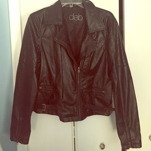 Black leather jacket