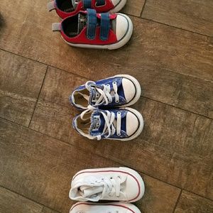 3 pairs of converse Chuck Taylor's toddler