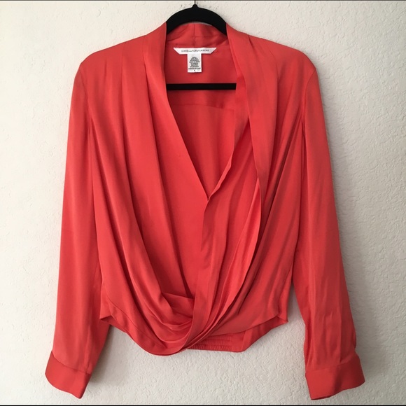 Diane von Furstenberg silk drape blouse