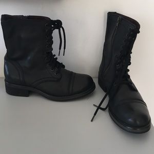 Steve Madden Leather Combat Boots