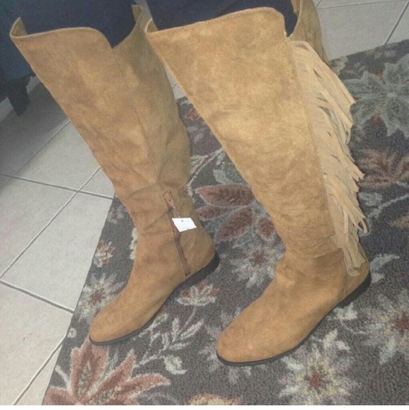 Over The Knee Tasseled Boots