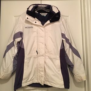 White and purple Columbia jacket