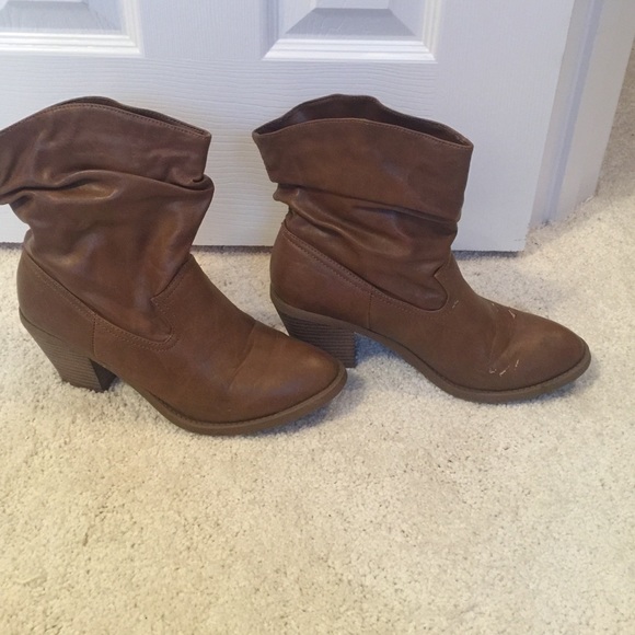Leather booties