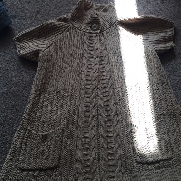 Turtleneck cover short sleeve sweater