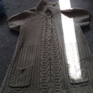 Turtleneck cover short sleeve sweater