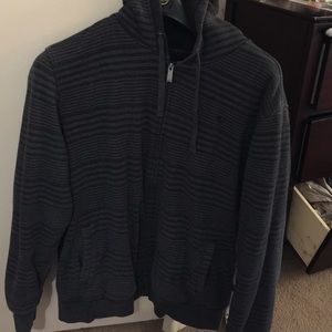 Men's hooded fleece zip up!