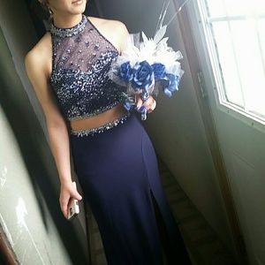 2 piece prom dress
