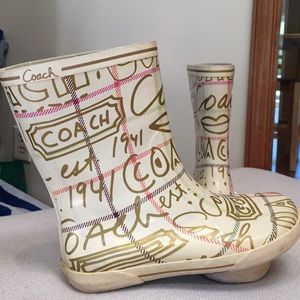 Coach Rainboots Size 8