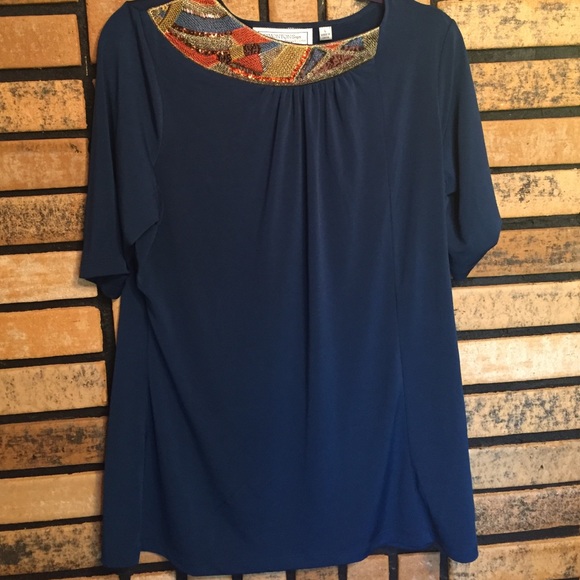 George Simonton Embellished Blouse