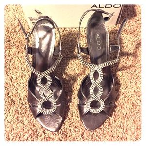 Aldo Strappy Rhinestone Heels.