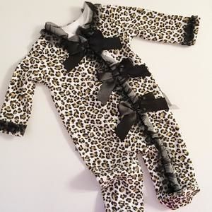NWOT Leopard one piece for girls!